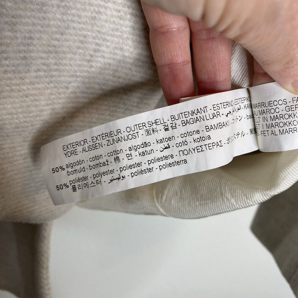 ZARA DOUBLE BREASTED BLAZER SAND Size XS - Picture 4 of 5